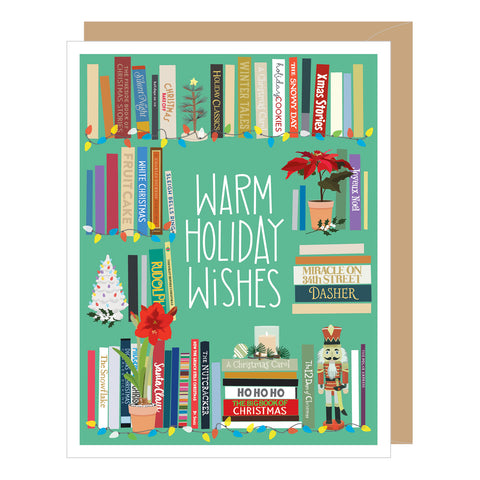 Christmas Bookshelf Holiday Card