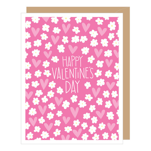 Flowers and Hearts Valentine Card