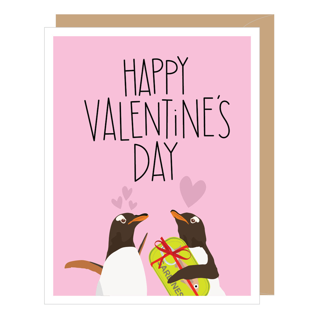 Two Penguins Valentine Card