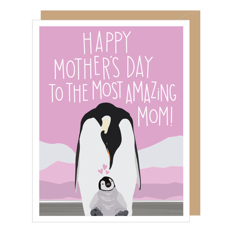 Penguin Mom Mother's Day Card