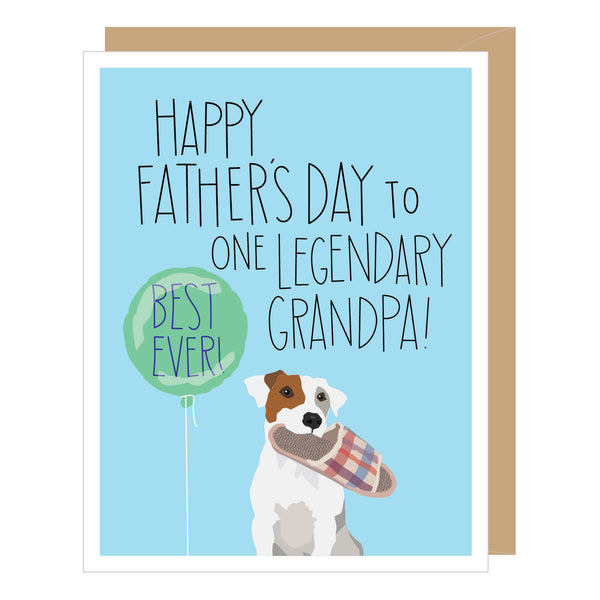 Jack Russell Legendary Grandpa Father's Day Card