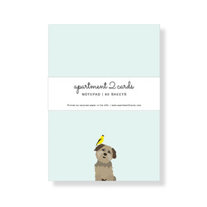 Brown Dog Yellow Bird Notepad