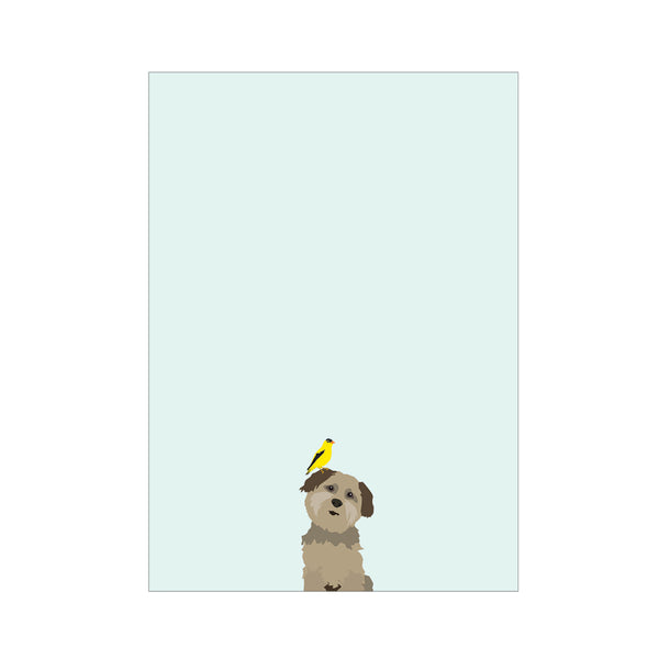 Brown Dog Yellow Bird Notepad