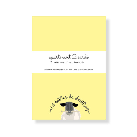 Rather be Knitting Sheep Notepad - NP119