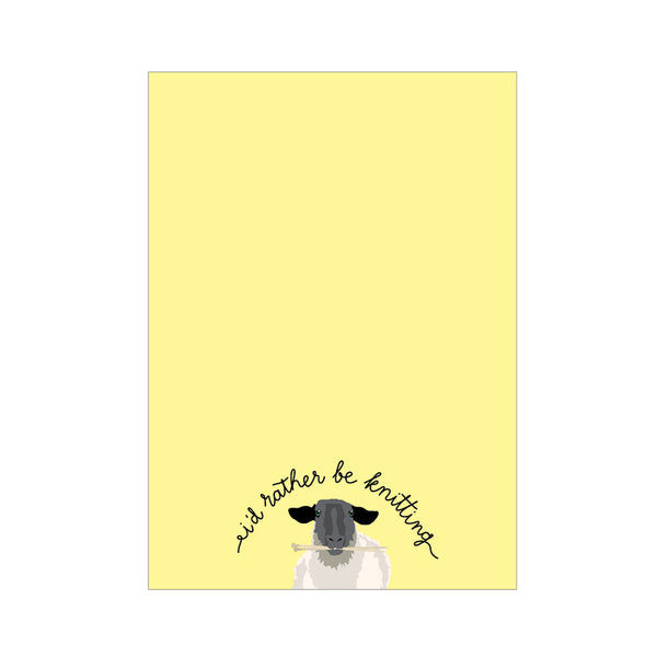 Rather be Knitting Sheep Notepad - NP119