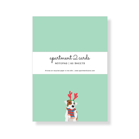 Dog with Antlers Christmas Notepad - NP123