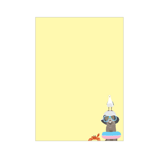 Grey Beach Cat Notepad