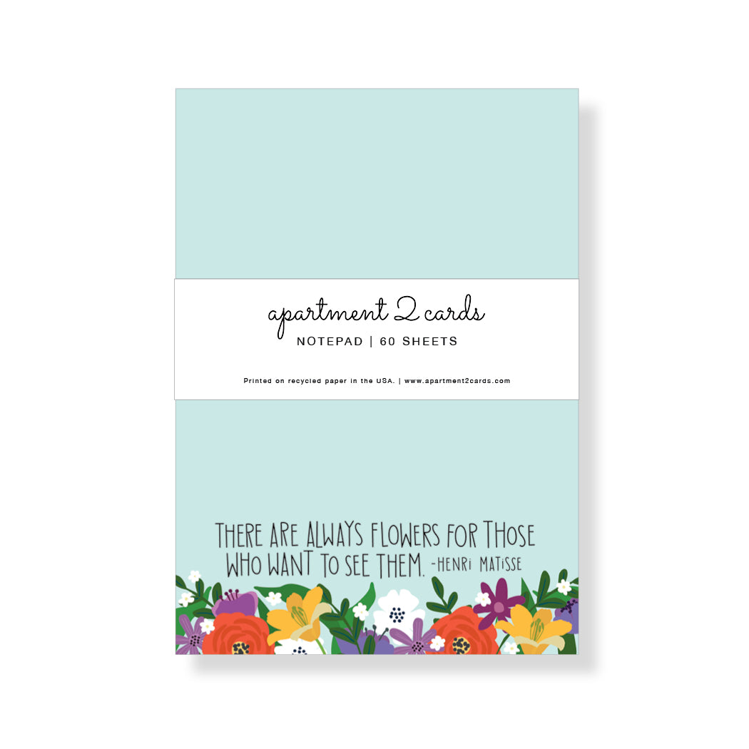 Matisse Garden Quote Notepad
