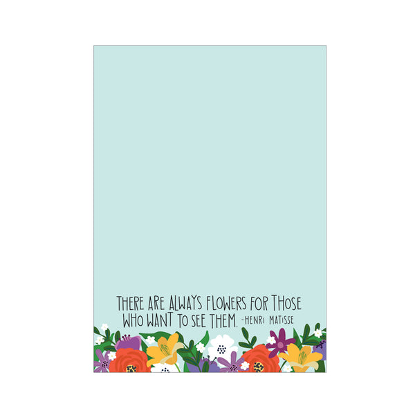 Matisse Garden Quote Notepad