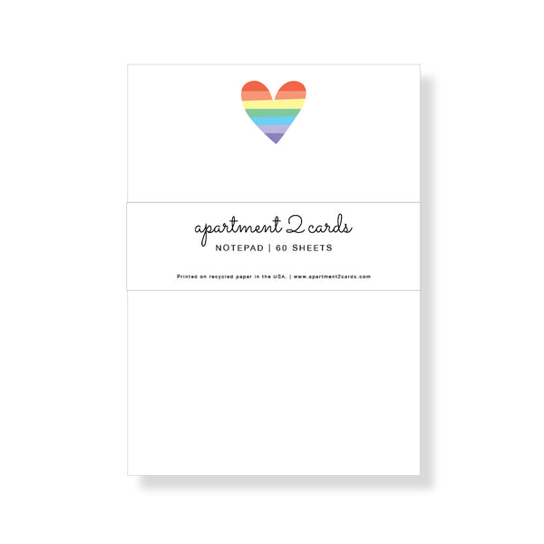Rainbow Heart Notepad - NP142