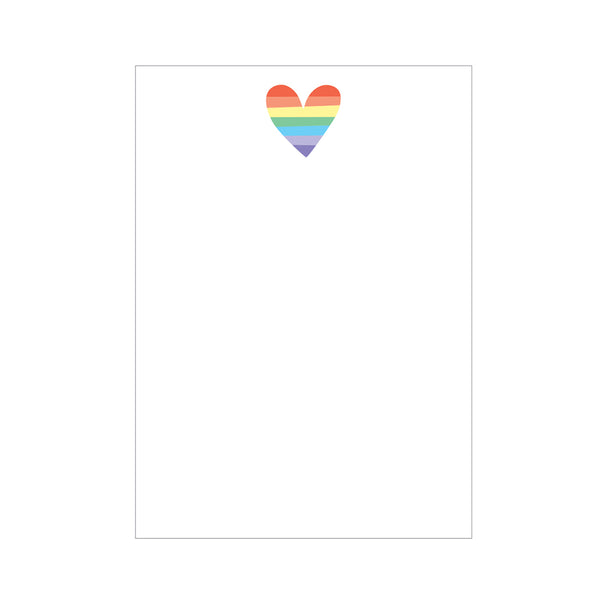 Rainbow Heart Notepad