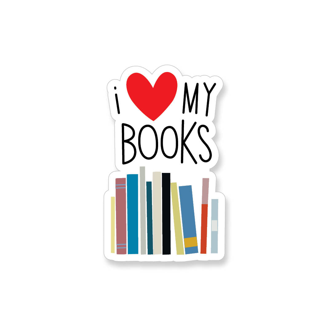 I Heart My Books, Vinyl Sticker - ST100