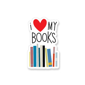 I Heart My Books, Vinyl Sticker - ST100