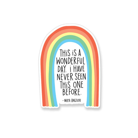 Wonderful Day Quote, Vinyl Sticker - ST115