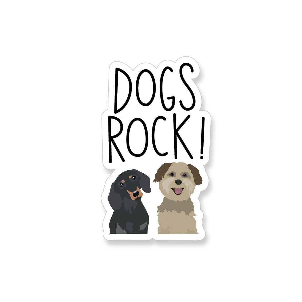Dogs Rock, Vinyl Sticker - ST127