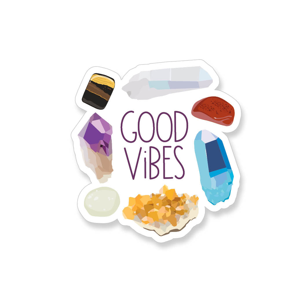 Good Vibe Crystals, Vinyl Sticker - ST137