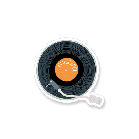 Old School Vinyl Record, Vinyl Sticker - ST144