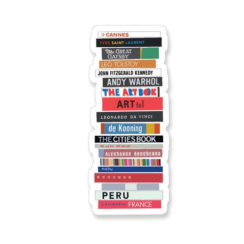 Stack of Books, Vinyl Sticker