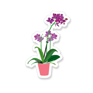 Tall Purple Orchid, Vinyl Sticker