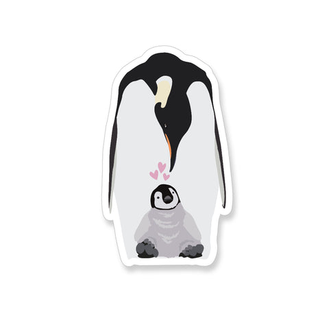 Penguin and Chick, Vinyl Sticker - ST225