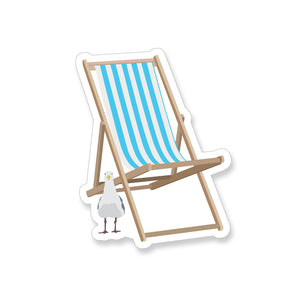 Cabana Beach Chair, Vinyl Sticker - ST230