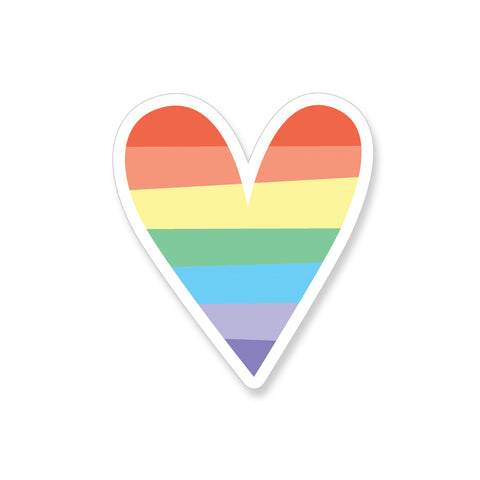 Rainbow Heart, Vinyl Sticker - ST246