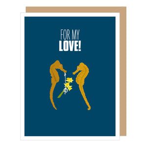 Seahorse Love Card